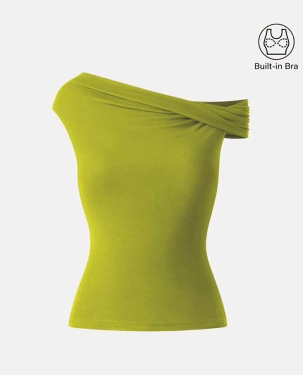 OGL Top Size S NEW Eco-SkinKiss Multi-wear Versatile Necklines Brami Top Green